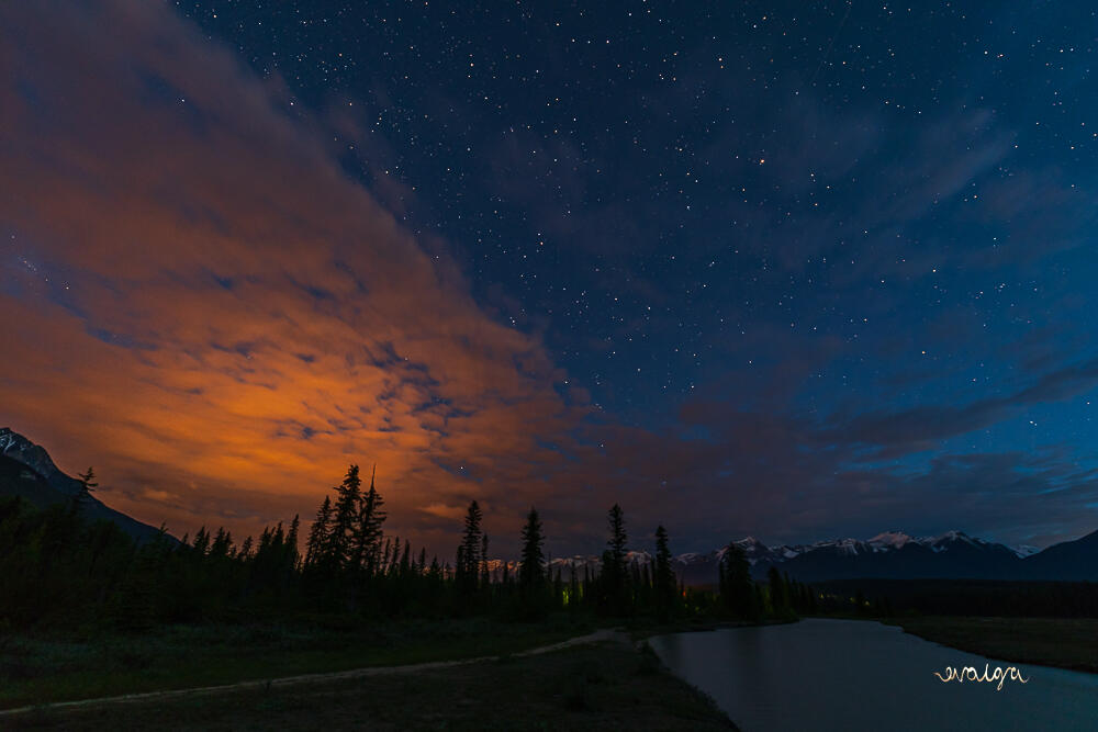 Moonrise over Blaeberry River