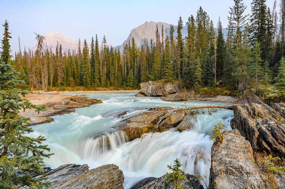 Natural Bridge, Field, BC at Sunset