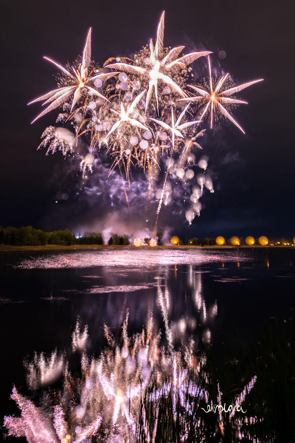 Fireworks of Globalfest in Calgary