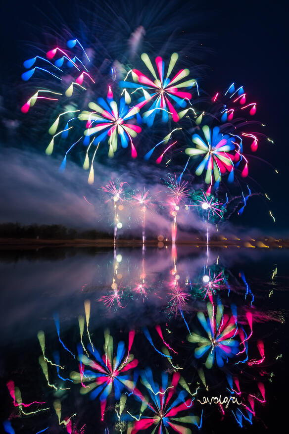 Fireworks of Globalfest in Calgary